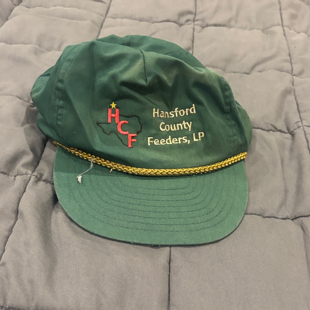 HCF Green Cap with Gold Accent Vintage
